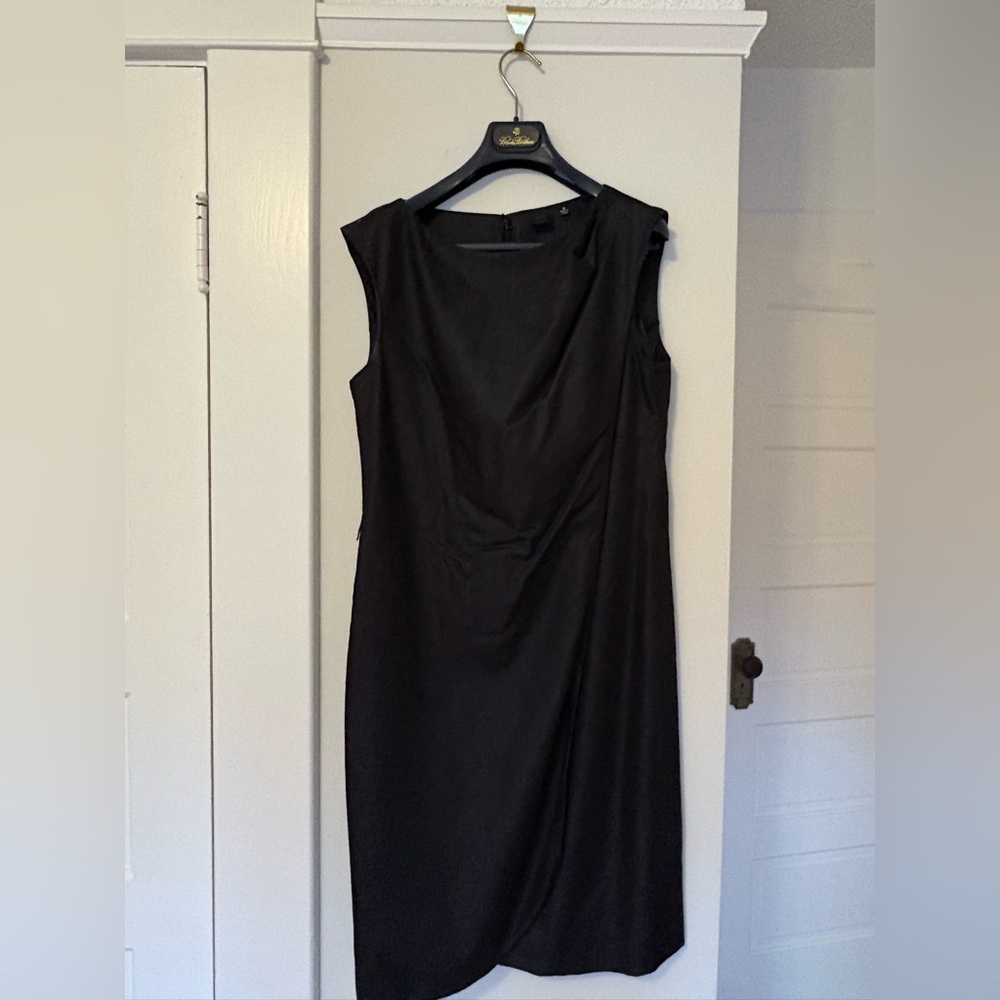 Saks Fifth Avenue Black Denim Midi Dress